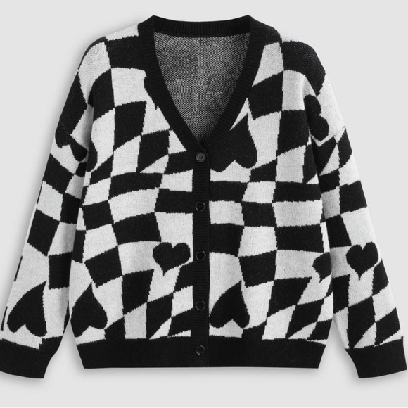 Cider Sweaters Cider Curve Plus Gingham Vneck Cardigan Poshmark